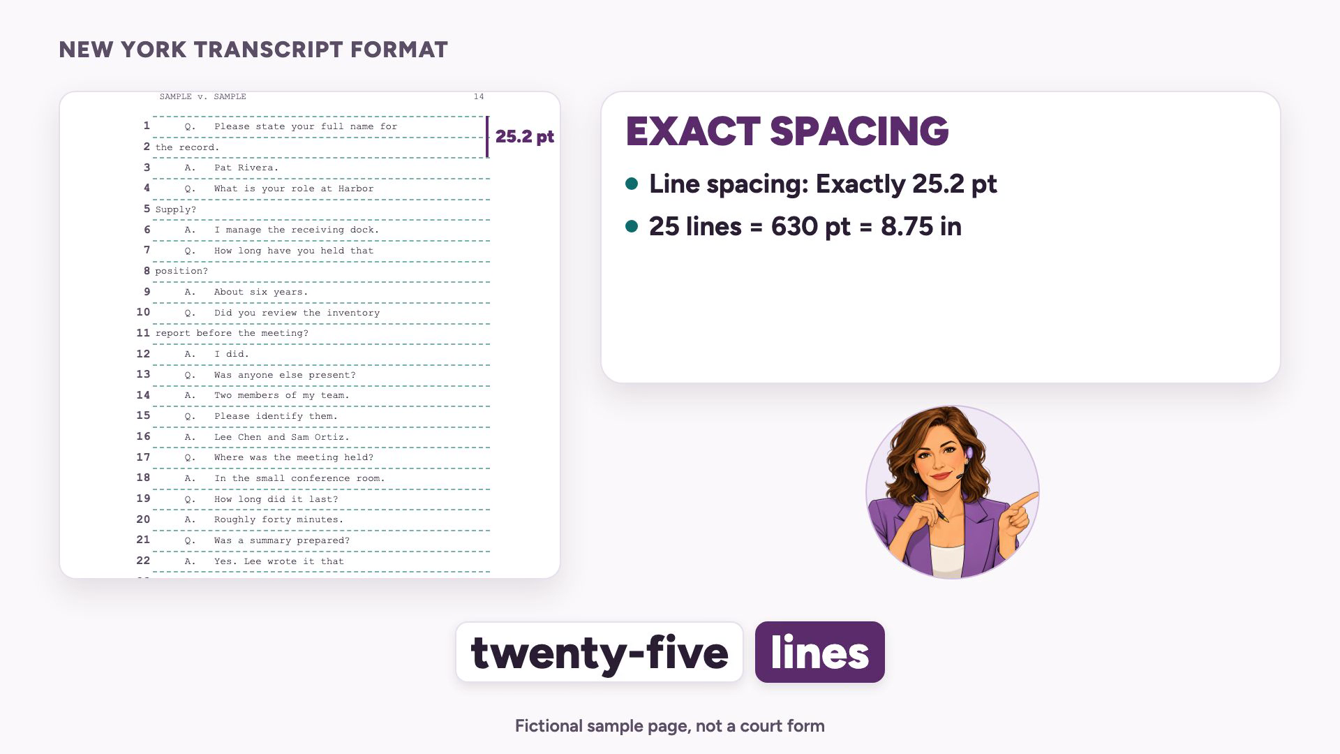 Exact line spacing of 25.2 pt